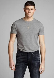 Jack & Jones T-Shirt JJEBASIC O-NECK TEE Grau/Hellgrau/Khaki/Dunkelgrün
