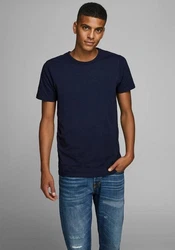 Jack & Jones T-Shirt JJEBASIC O-NECK TEE Dunkelblau/Schwarz/Dunkelgrau