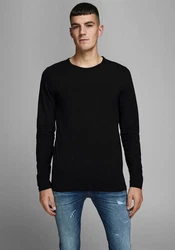 JACK & JONES T-Shirt Langarm BASIC O-NECK LONGSLEEVE Black/schwarz/Schwarz
