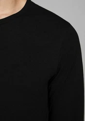 JACK & JONES T-Shirt Langarm BASIC O-NECK LONGSLEEVE Black/schwarz/Schwarz