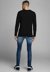JACK & JONES T-Shirt Langarm BASIC O-NECK LONGSLEEVE Black/schwarz/Schwarz