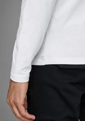 JACK & JONES T-Shirt Langarm BASIC O-NECK LONGSLEEVE Weiß