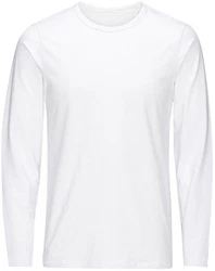 JACK & JONES T-Shirt Langarm BASIC O-NECK LONGSLEEVE Weiß