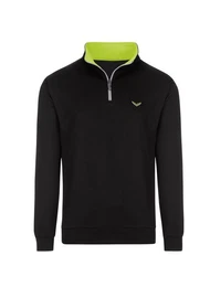 Sweatshirt Sweatshirt mit Kragen und Reiverschluss