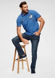 Arizona Straight-Jeans Dunkelblau/Blau/Lila