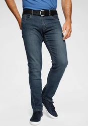 Arizona Straight-Jeans Dunkelblau/Blau/Lila