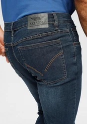 Arizona Straight-Jeans Dunkelblau/Blau/Lila