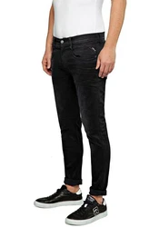 Replay Slim-fit Jeans ANBASS HYPERFLEX BIO Schwarz/Rot