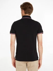 Tommy Hilfiger Poloshirt Tommy Tipped Slim Polo Schwarz/Dunkelblau