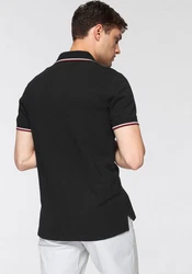 Tommy Hilfiger Poloshirt Tommy Tipped Slim Polo Schwarz/Dunkelblau