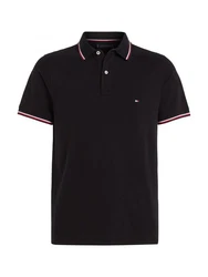 Tommy Hilfiger Poloshirt Tommy Tipped Slim Polo Schwarz/Dunkelblau