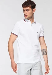 Tommy Hilfiger Poloshirt Tommy Tipped Slim Polo Weiß/Creme/Schwarz