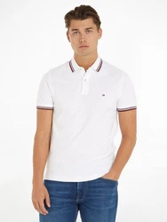 Tommy Hilfiger Poloshirt Tommy Tipped Slim Polo Weiß/Creme/Schwarz
