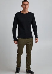 BLEND Hose 'Natan' Khaki/Dunkelgrün