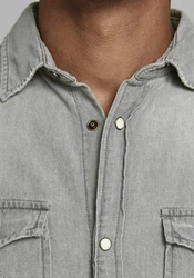JACK & JONES Hemd 'Sheridan' Light Grey Denim