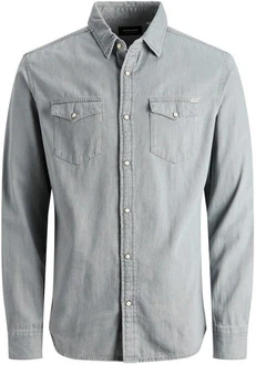 JACK & JONES Hemd 'Sheridan' Light Grey Denim
