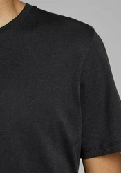 Jack & Jones Rundhalsshirt JJEORGANIC BASIC TEE SS O-NECK Schwarz/Dunkelgrün