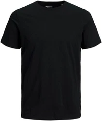 Jack & Jones Rundhalsshirt JJEORGANIC BASIC TEE SS O-NECK Schwarz/Dunkelgrün