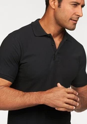 Fruit of the Loom Poloshirt Piqué Schwarz/Dunkelblau/Dunkelgrau