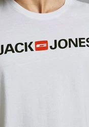 Jack & Jones T-Shirt LOGO TEE CREW NECK Schwarz/Weiß