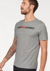 Jack & Jones T-Shirt LOGO TEE CREW NECK Schwarz/Hellgrau/Grau/Silber/Dunkelgrau/Hellblau
