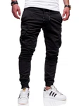 Rello & Reese Herren Cargo Chinohose Jogger Hose JN-3839 Schwarz/Khaki Rello & Reese Herren Cargo Chinohose Jogger Hose JN-3839 Schwarz/Khaki