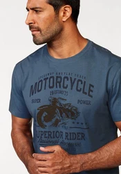 Arizona T-Shirt Kurzarm Rundhals Blau/Hellblau/Dunkelblau