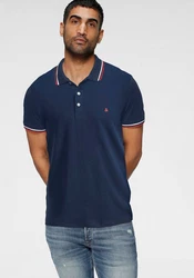 Jack & Jones Poloshirt JJEPAULOS POLO SS NOOS Dunkelblau