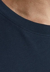 Jack & Jones T-Shirt LOGO TEE CREW NECK Dunkelblau/Schwarz