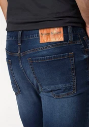 Bruno Banani Straight-Jeans Hutch Dunkelblau/Blau/Braun