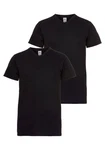 Fruit of the Loom T-Shirt mit V-Ausschnitt Schwarz