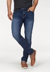Bruno Banani Straight-Jeans Hutch Dunkelblau/Blau/Braun
