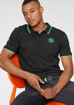 H.I.S Poloshirt kurzärmelig schmal geschnitten mit Polokragen Dunkelgrün/Grün/Schwarz