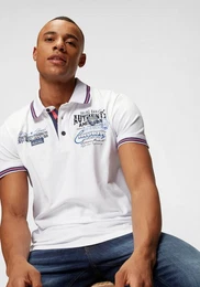 Poloshirt Kurzarm, krpernahe Passform, aus Baumwollmischung