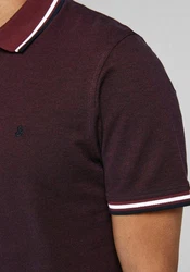 Jack & Jones Poloshirt JJEPAULOS POLO SS NOOS Dunkelrot/Bordeaux