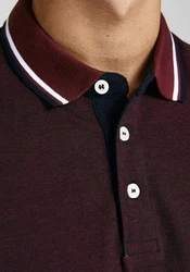 Jack & Jones Poloshirt JJEPAULOS POLO SS NOOS Dunkelrot/Bordeaux