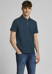 Jack & Jones Poloshirt JJEPAULOS POLO SS NOOS Dunkelblau/Blau/Hellblau