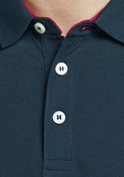 Jack & Jones Poloshirt JJEPAULOS POLO SS NOOS Dunkelblau/Blau/Hellblau