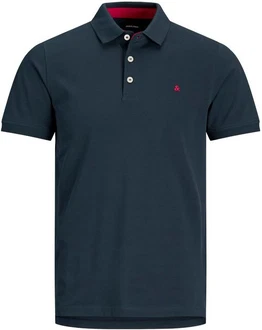 Jack & Jones Poloshirt JJEPAULOS POLO SS NOOS Dunkelblau/Blau/Hellblau