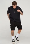 behype Shorts STANLAY Schwarz/Hellblau