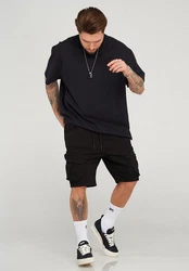 behype Shorts STANLAY Schwarz/Hellblau