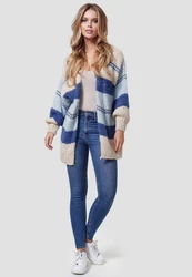 Decay Strickjacke Blau/Pastell/Dunkelblau/Hellblau