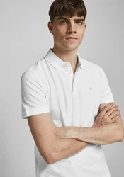 Jack & Jones Poloshirt JJEPAULOS POLO SS NOOS Weiß (3613)