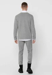 Only & Sons Pullover 'Panter' Grau/Hellgrau/Dunkelgrau