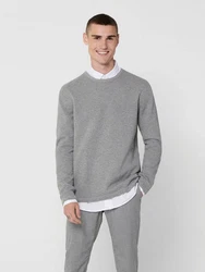 Only & Sons Pullover 'Panter' Grau/Hellgrau/Dunkelgrau