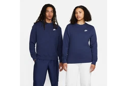 Nike Sportswear Sweatshirt CLUB FLEECE CREW Dunkelblau/Blau