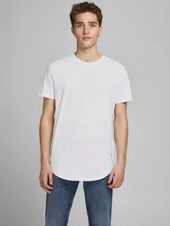 JACK & JONES T-Shirt JJENOA TEE SS CREW NECK schwarz/wei