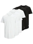 JACK & JONES T-Shirt JJENOA TEE SS CREW NECK schwarz/wei