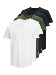 T-Shirt JJENOA TEE SS CREW NECK 5PK MP NOOS (Packung, 5-tlg., 5er-Pack)
