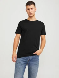 Jack & Jones T-Shirt Essentials JJEORGANIC BASIC TEE SS O-NE (5er-Pack) schwarz / weiß